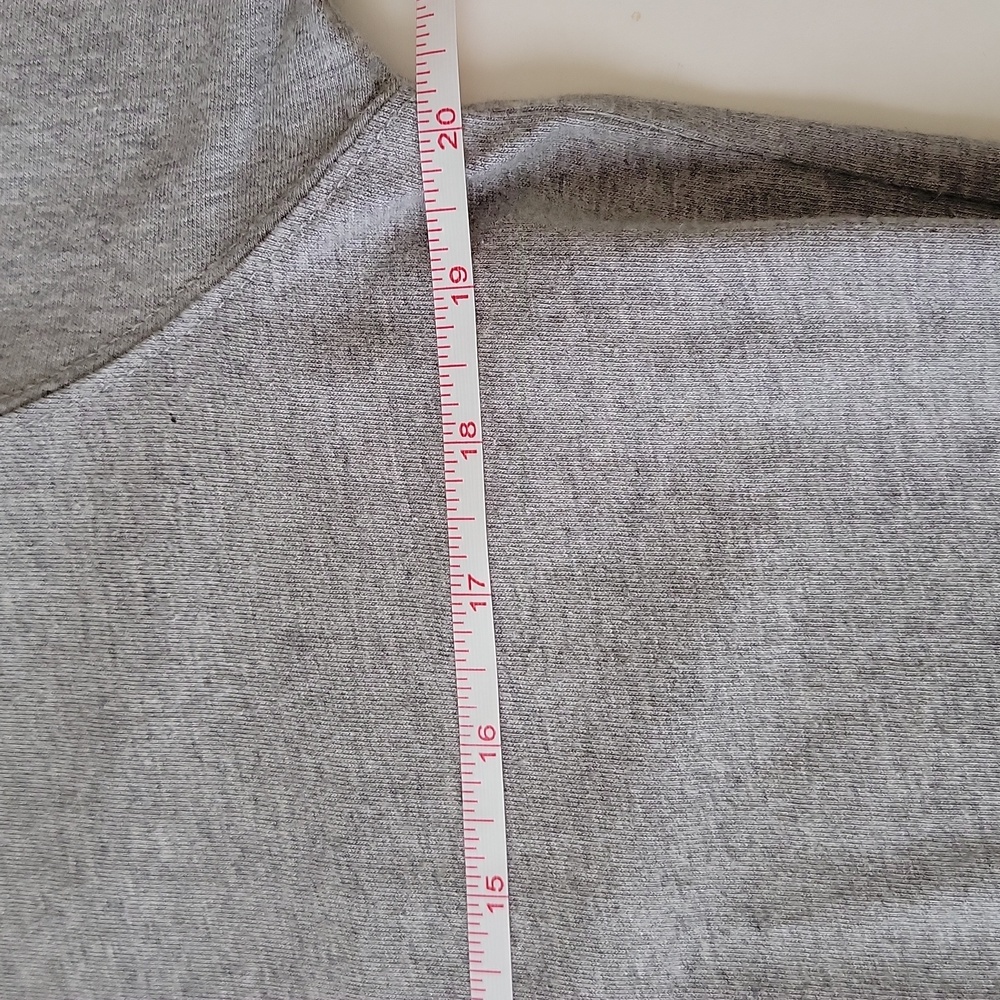 Amanda Smith Sport Tee Women Heather Gray Striped Neckline Short Sleeve Large - Picture 7 of 10